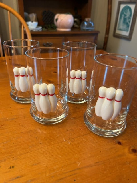 Vintage bowling beer glass