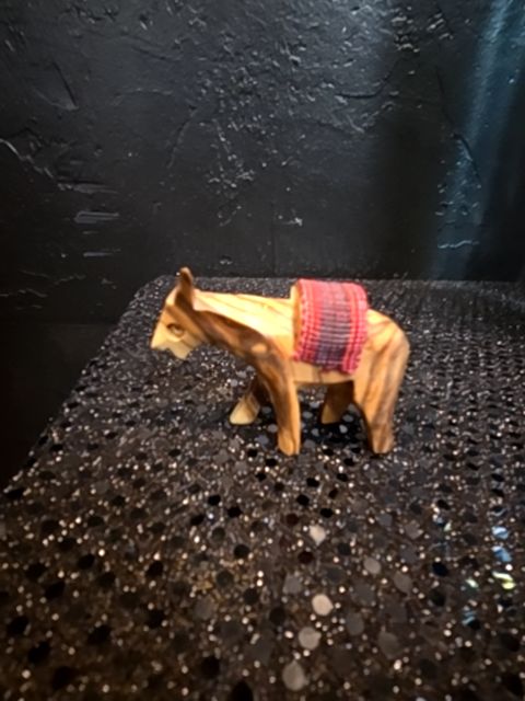 Olive Wood Hand Carved Donkey