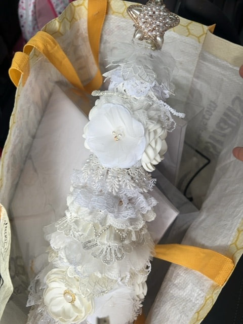 Handmade flower /lace tree