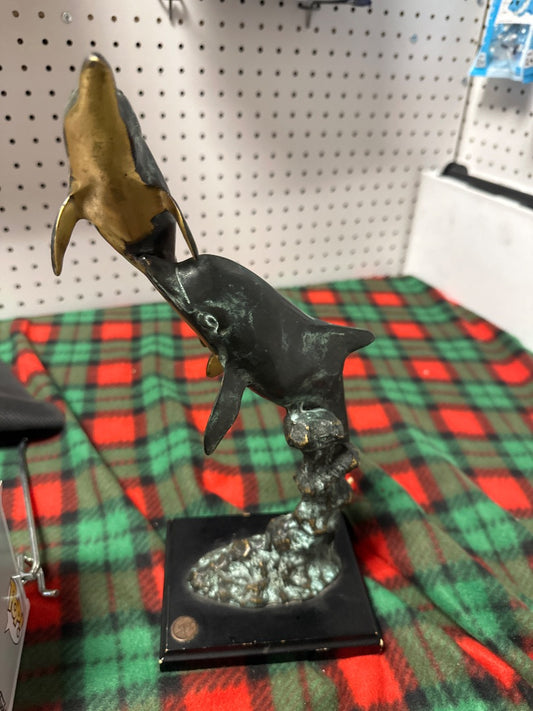 Antique Bronze Dolphins