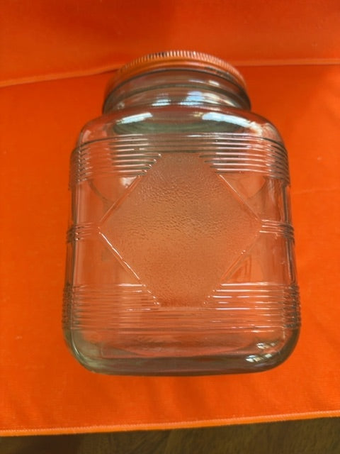 Solitaire Embossed Diamond Pattern Coffee Jar, 8 1/2 H x 6 W