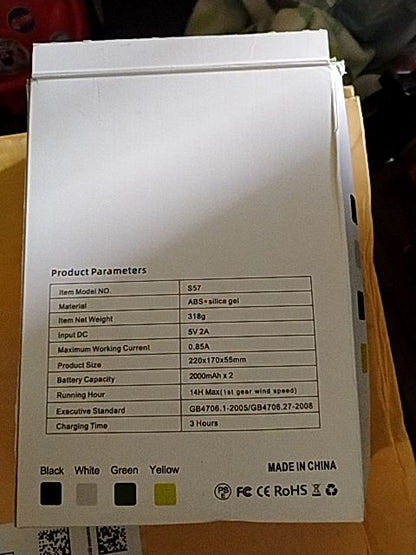 Black/White box Jofunbeau S57 2023 Latest Fashion Neck Fan