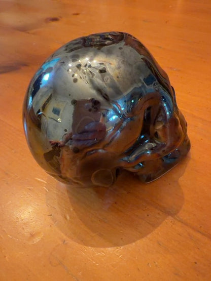 Iridescent ceramic skull