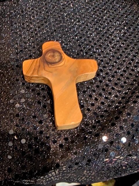 Hand carved wooden cross
