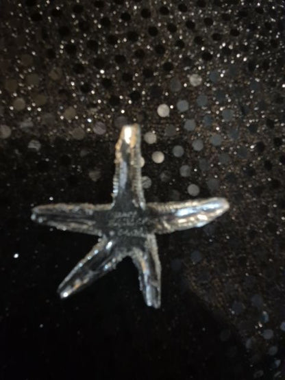 Metal Silver Starfish, 2"