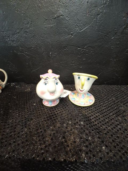 Disney Mrs. Potts & Chip Teacup Ceramic Figures