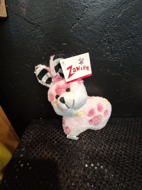 Pink Zanies Silly Squad Bunny Squeeky Dog Toy, 5"