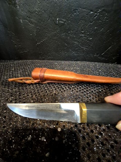 Vintage 1960's Hackman Finland Tapio wirkkala Puukko Knife and Sheath
