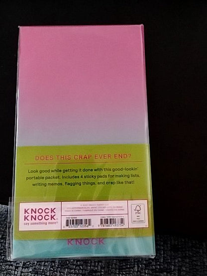 Ombre pink, purple green Knock knock Sticky Note Variety Packet