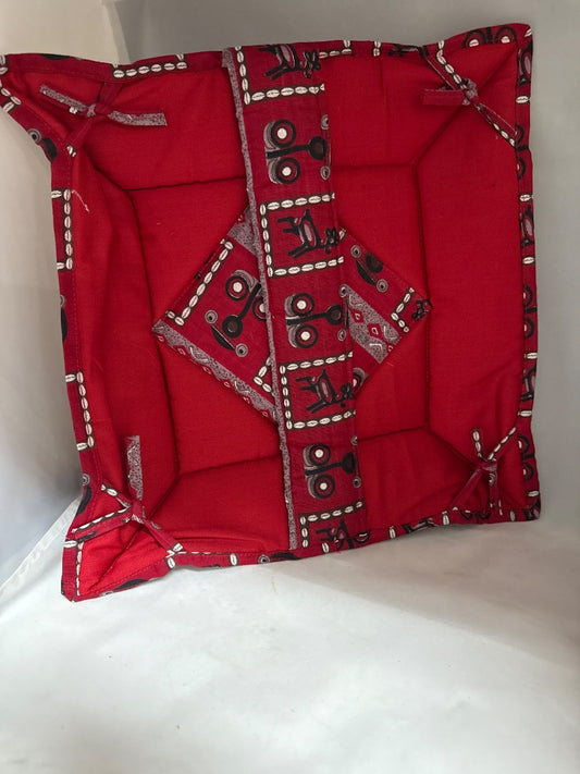 Red African made Table items