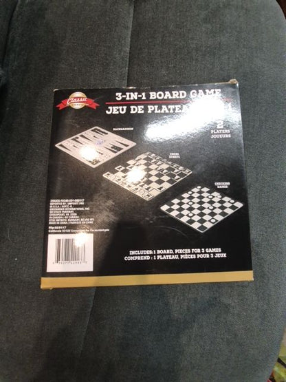 Classic Games 3-In-1 Board Game
