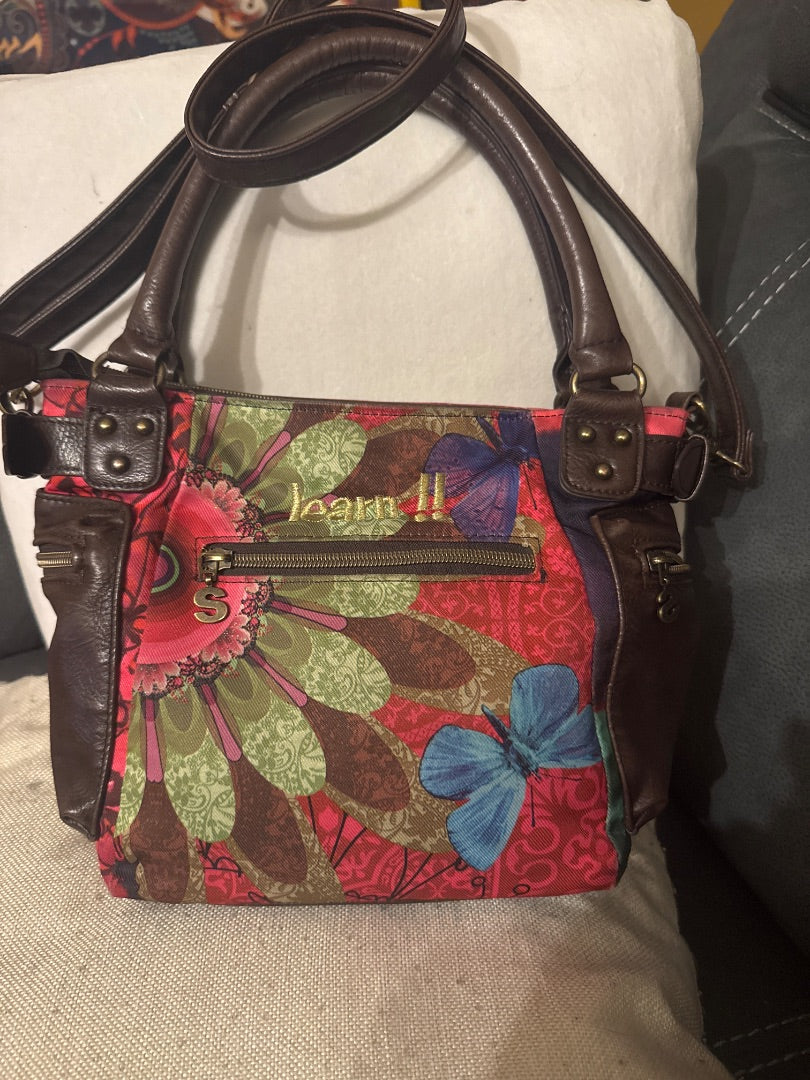 Desigual multi color floral purse!