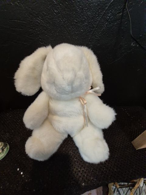 White  Rabbit Plushie, 10"