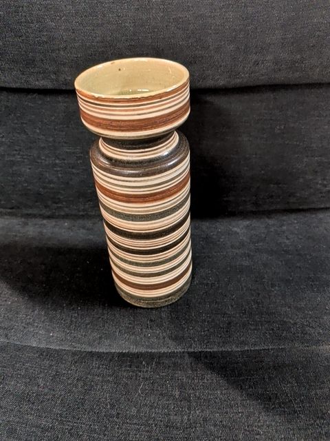 Stripped Pottery Vase