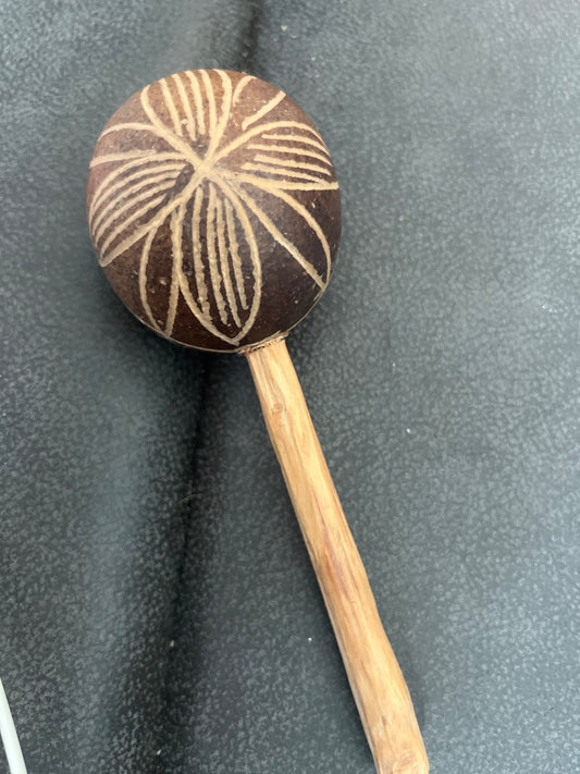Vintage, hand-carved maracas