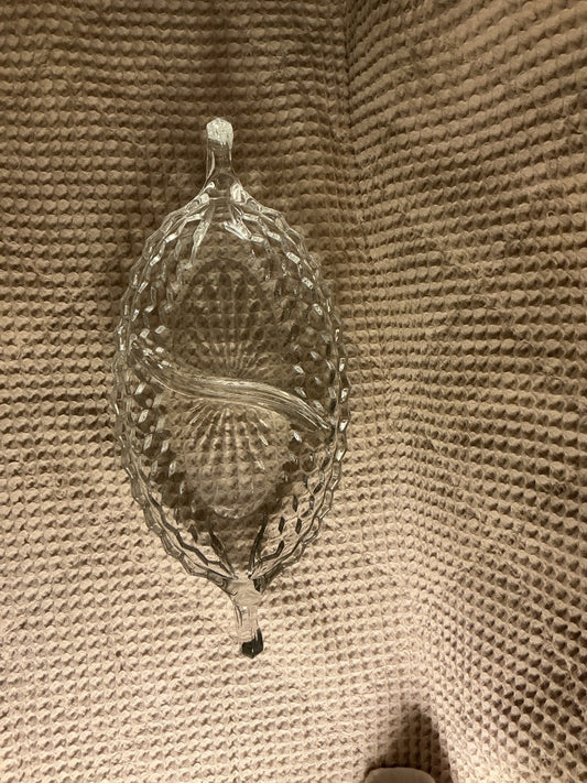 Clear Fostoria Fostoria Americana divided relish dish, 12”