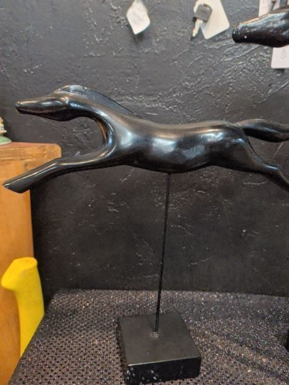Pair Art Deco Sumatra Running Horse On stand