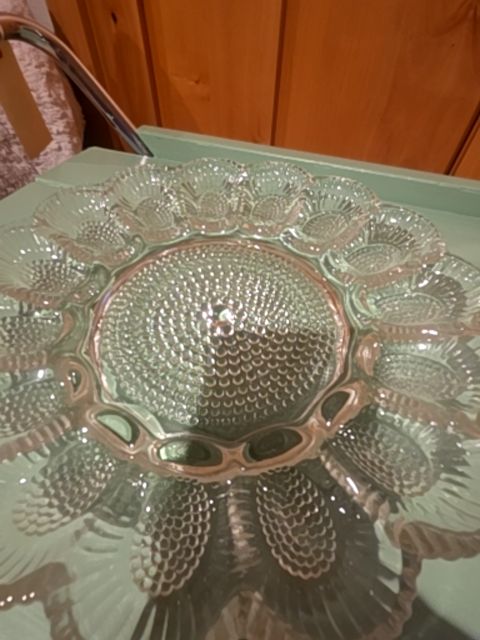 Glass egg tray