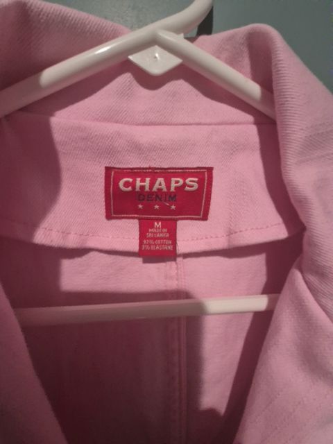Chaps Denim Pink Blazer Jacket Size M