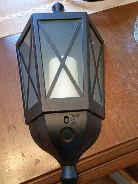 Black plastic outdoor sconce & Decor