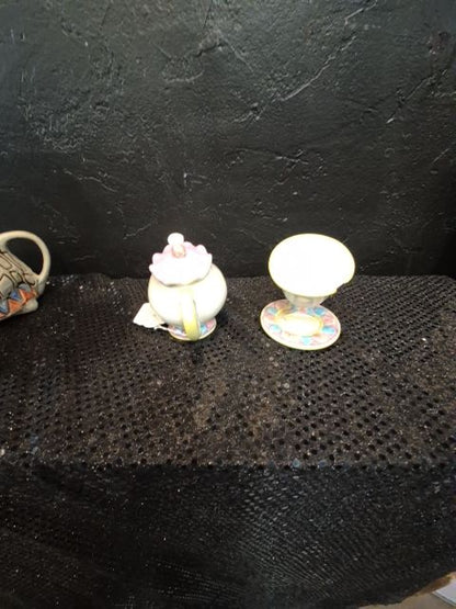 Disney Mrs. Potts & Chip Teacup Ceramic Figures
