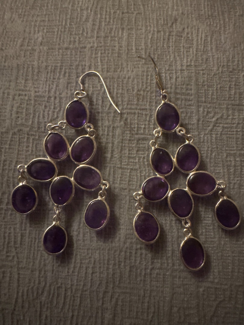 925 Amethyst Earrings