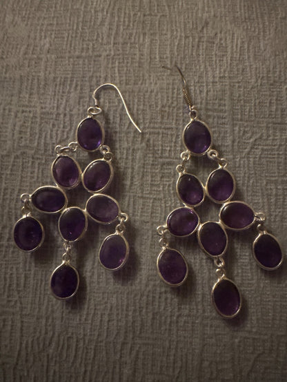 925 Amethyst Earrings
