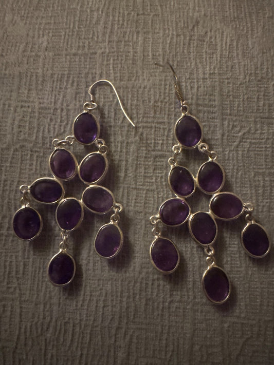 925 Amethyst Earrings
