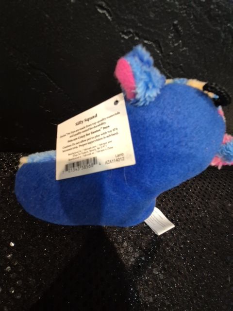 Blue w/Pink Hearts Zanies Silly Squad Lamb Squeeky Dog Toy, 6"