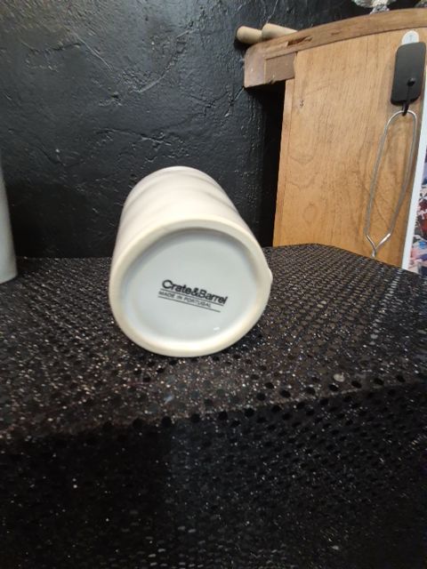Cream Crate & Barrel Marin Dinnerware Mug, 4.5"