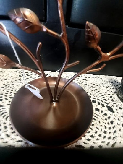 Bronze plated jewelry tree
