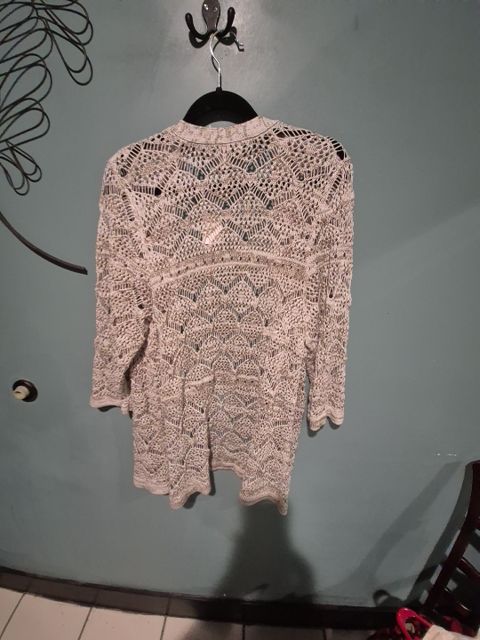 CJ Banks Open Knit Cardigan