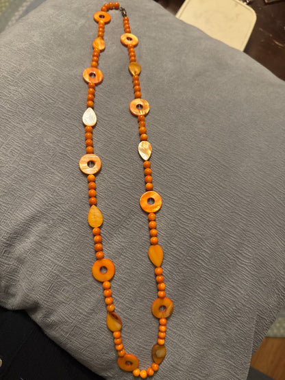 Orange Shell Necklace