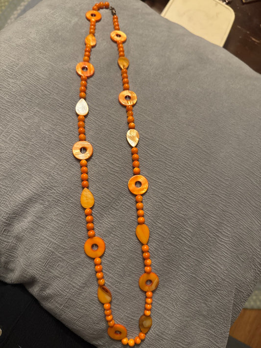 Orange Shell Necklace