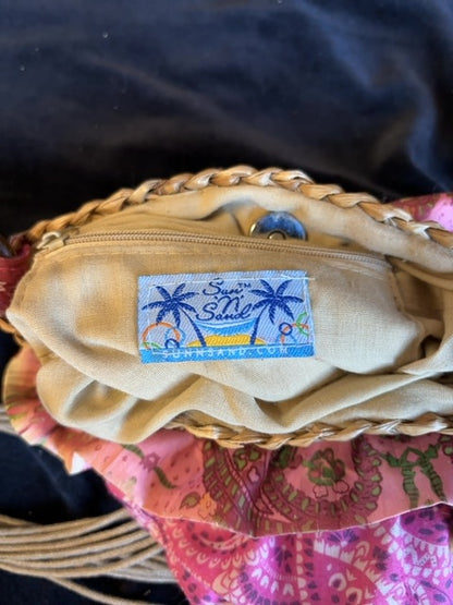 Pink Sun and Sand Hand Bag/Wallet