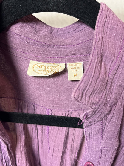 Mauve Purple Cotton Blouse, M