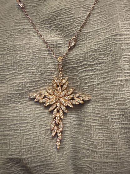 Rose gold star rhinestone set