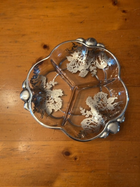 Vintage 3-part relish dish