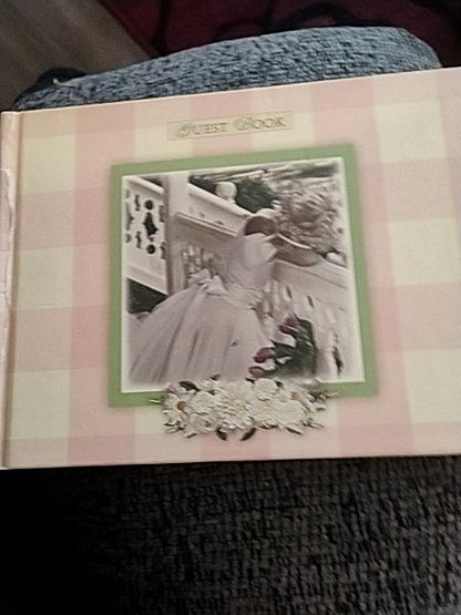 Light pink & off white Garborg's Guest Book