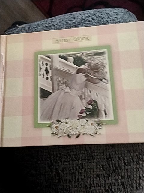 Light pink & off white Garborg's Guest Book