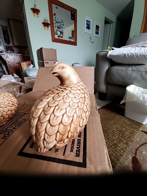 Ceramic quail set of 2