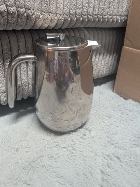 French Press Bodum Coffee Maker Double Wall Stainless Steel, 8"