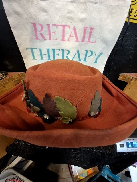 Rust w/Autumn Leaf Hatband Whittall & Shon Doeskin Felt Hat