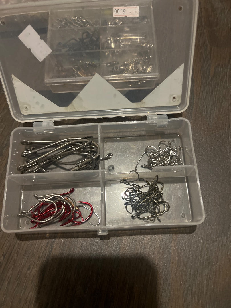 Assorted fishing hooks