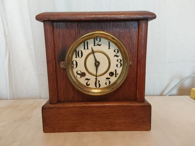 Dark Wood New Haven Antiques & Vintage, 10 3/4"t x 9 3/4"w x 5 1/4"d