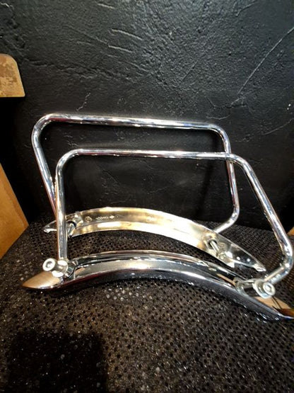 Chrome Yamaha Rear Strut Covers Saddle Bag Supports - YHH200/YHH201, 15" × 8"
