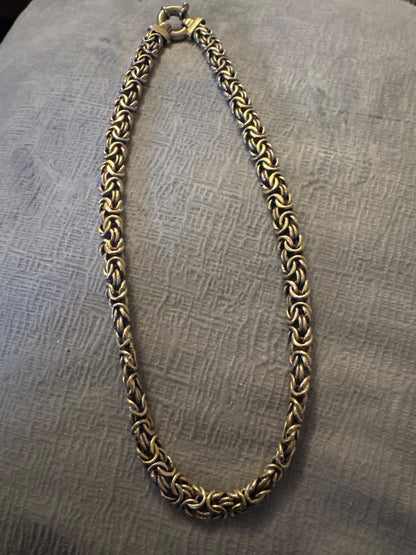 Byzantine gold plated sterling silver necklace