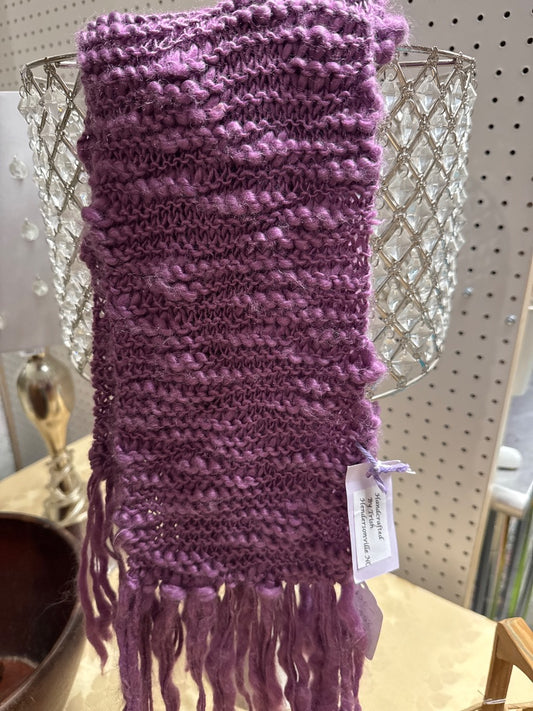 Handmade Purple Knit Scarf
