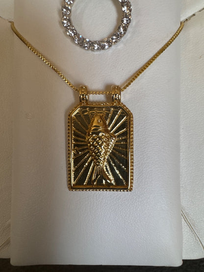 925GP Imported from Turkey Turkey Cultural Fish Necklace