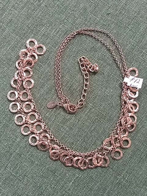 Gold Chico's Ring-Fringe Necklace